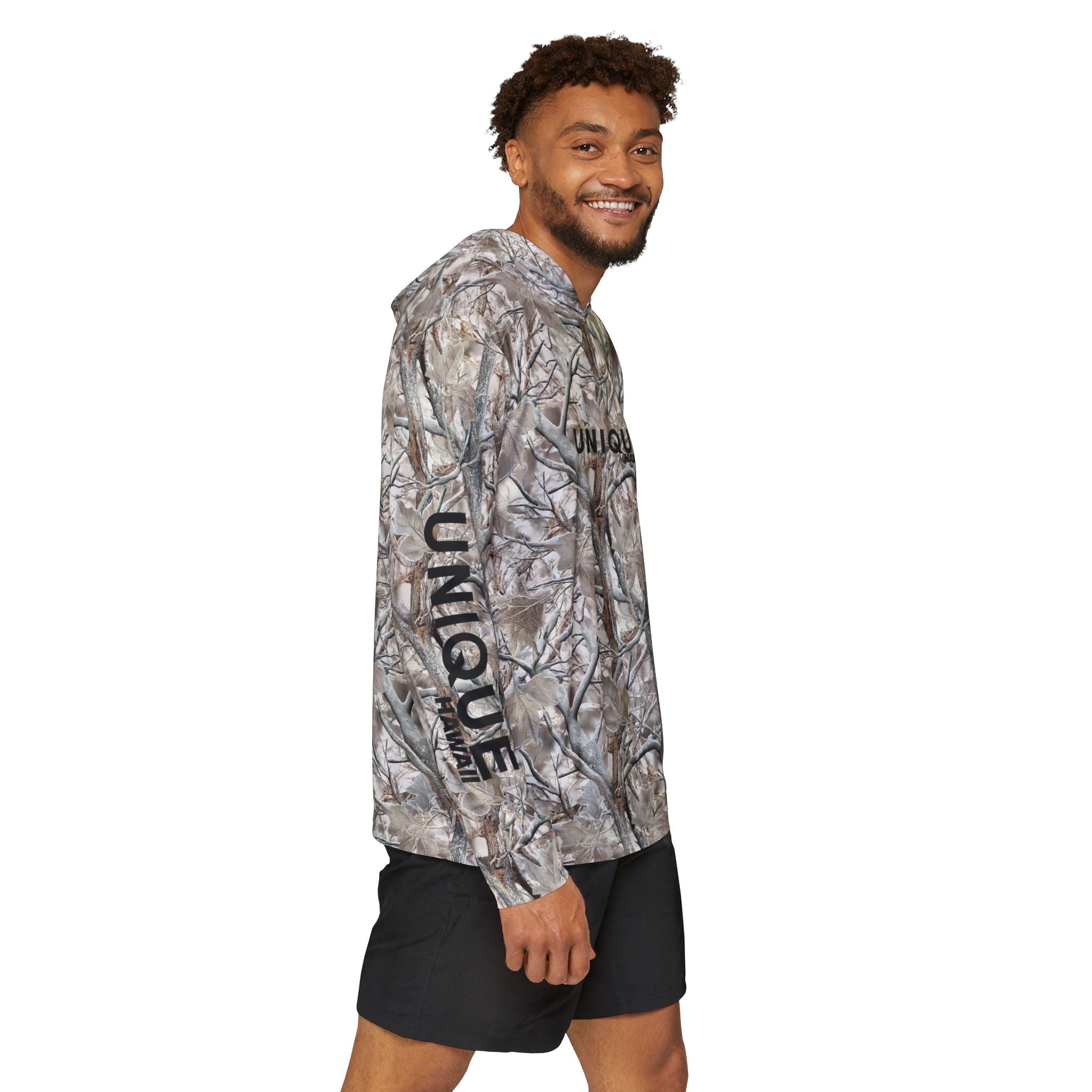 Unique Hawaii tree camo Warmup Hoodie